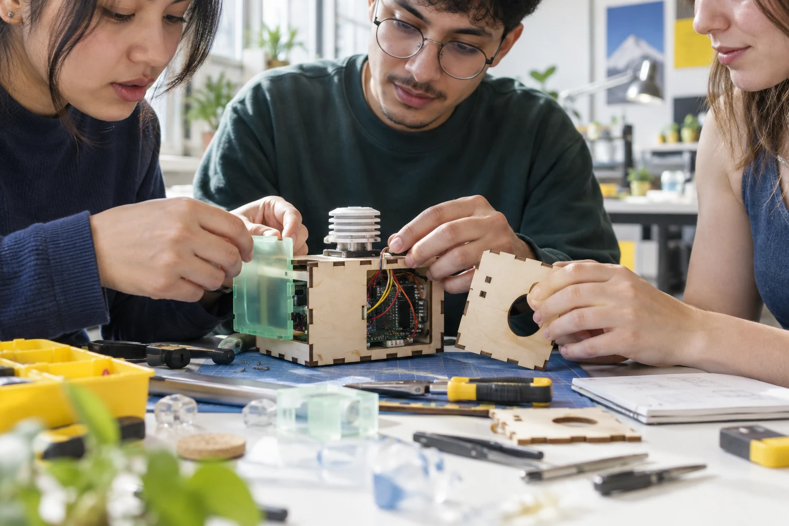 Tələbələrin sensor prototipi hazırlaması